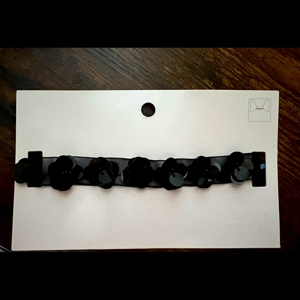 Black Choker with Flowers